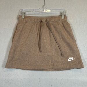 Nike Skirt Women Small Fleece Brown Mini Tennis Running Workout Sportswear